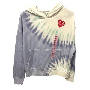 Wildfox NEW Tie Dye Hoodie Sweatshirt Size Small Purple White